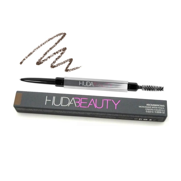 HUDA BEAUTY Bomb Brows Microshade Brow Pencil 4 LIGHT BROWN - 0.023g NIB - Picture 2 of 13